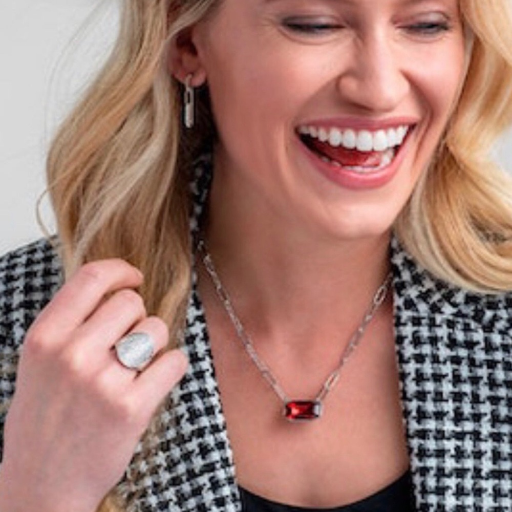 Touchstone Crystal by Swarovski RED LIGHT necklace BNIB - Picture 2 of 3